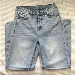 Vanilla Star Blue Boyfriend Jeans Distressed Casual